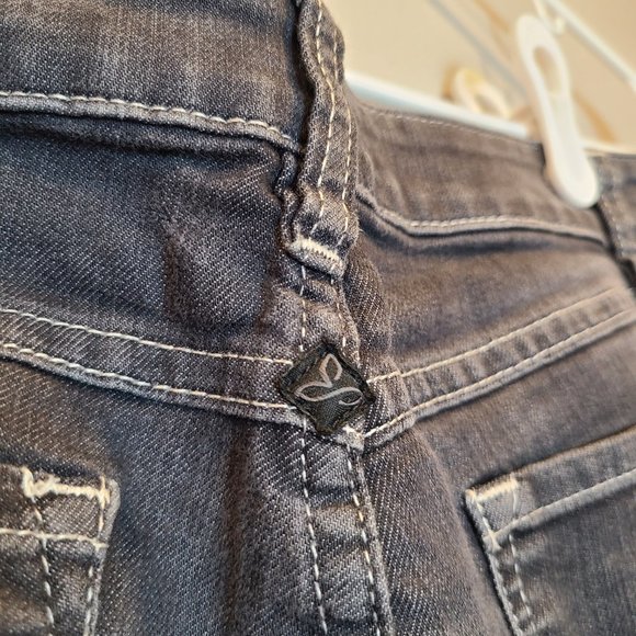 Prana Kayla Jean Mid Rise Skinny Womens 2 Dark Grey - Picture 6 of 12